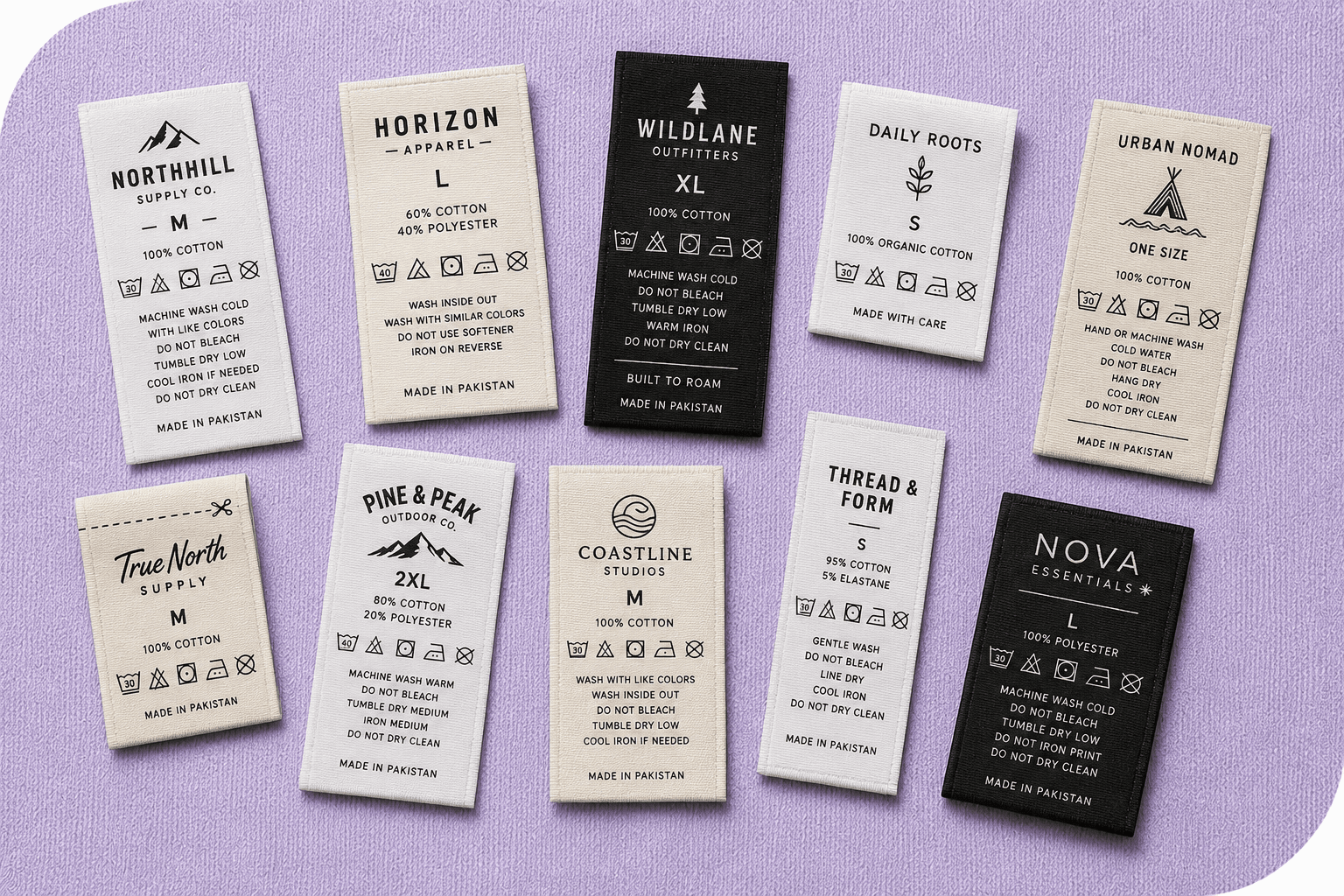 Printed Care Labels